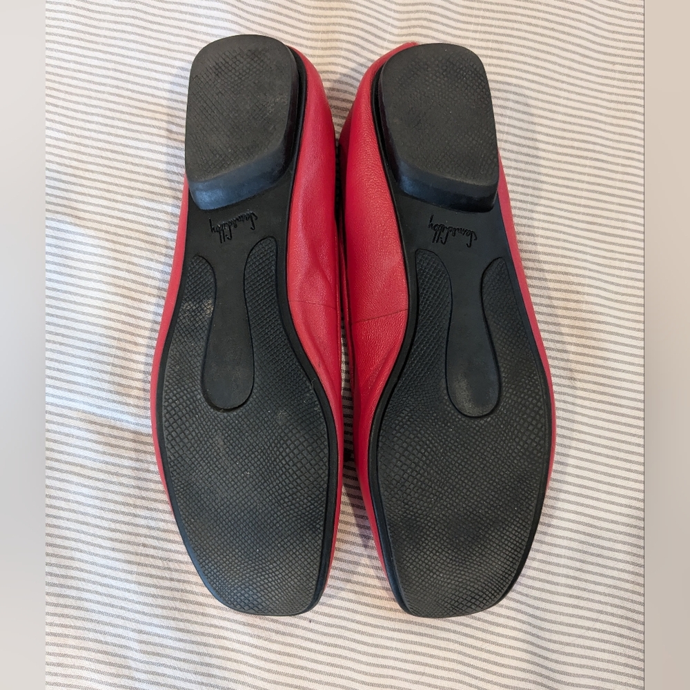 Sam & Libby Red Flats with Bow Detail - Picture 4 of 6